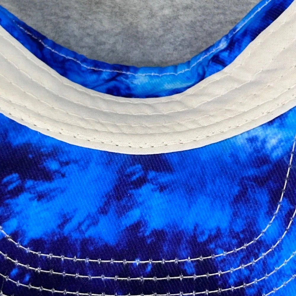 Rainbow Shark Mens Blue Alvin's Island Visor Destin Florida Tie Dye OSFA